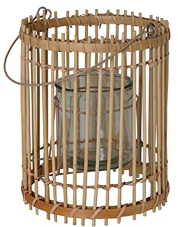 Windlicht Bamboo Natur aus Bambus H27,5cm Boho Bambuslaterne