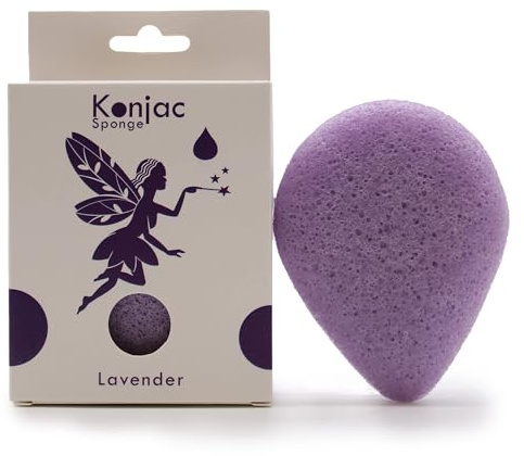 Konjak-Schwamm, Tropfenform, Lavendel, beruhigend
