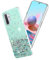Yarxiawin Custodia per Samsung Galaxy Note 10 Plus Silicone Rosa, Effetto Glitter per Samsung Note 10 Plus Cover Trasparente Brillante Morbida Sottile Case Regalo per Donne (Verde)
