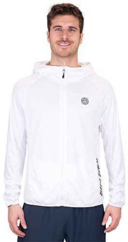 BIDI BADU Herren Crew Hood Jacket - White, Größe:S