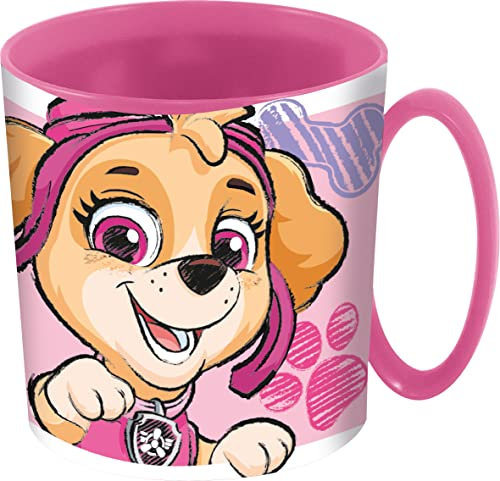 ALMACENESADAN, 4943, Pack vuelta al cole Patrulla canina girls, paw patrol; compuesto por taza microondas 350ml, productos reutilizables, sin BPA