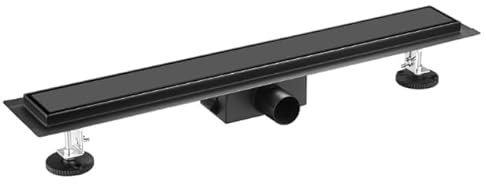 KOLMAN Duschrinne Bodenablauf Komplettset DUPLEX NEXT 80 cm Schwarz Duschablauf Abflussrinne Dusche