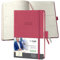 SIGEL C2571 Wochenplaner Wochenkalender 2025, ca. A6, rot, Hardcover, 176 Seiten, Gummiband, Stiftschlaufe, Archivtasche, aus nachhaltigem Papier, Conceptum