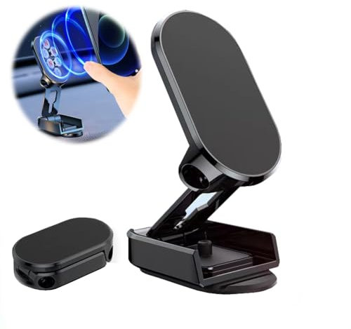 JXBCGAL Support Téléphone Voiture, Support de Téléphone Magnétique de Voiture, Support de Téléphone de Voiture 360 °Rotation Compatible avec iPhone,Xiaomi,Huawei et Autres Smartphones