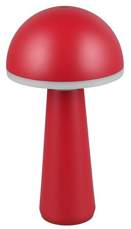 Reality Leuchten LED Außen Akku Tischleuchte Fungo R57716110, Metall Rot, Kunststoff Weiß, inkl. 2 Watt LED, dimmbar, Lichtfarbe einstellbar, Ladestation