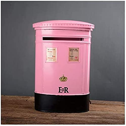 Briefkästen Briefkasten Wandbriefkästen Gemeinschaftsbriefkasten Briefkasten Villa Europäischer Briefkasten Kreative Villa Regenfester Retro-Briefkasten,Rosa