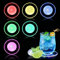 Casenly 6er-Set Bunt LED Untersetzer, Led Untersetzer Leuchtende für Getränke ON/Off Taste Wasserdicht Leuchtuntersetzer Rund Acryl Leuchtende Untersetzer für Partys Bar Weihnachten Pub