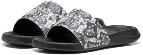 PUMA - POPCAT 20 SNAKE CHIC, Sandalias deslizantes Femenino, PUMA BLACK-PUMA SILVER,
