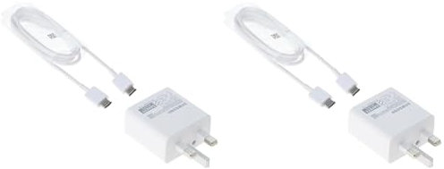 Samsung Galaxy Official 15W Adaptive Fast Charger (with USB-C to C Data Cable), White & Galaxy Official 15W Adaptive Fast Charger (without USB-C to C Data Cable), White