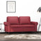 Willood 2-Sitzer-Sofa Loungesofa Couch mit Armlehnen Rückenkissen, Wohnzimmersofa Designsofa Metallgestell, Sitzmöbel Zweisitze,Multi-Sofa, Weinrot 120 cm Kunstleder
