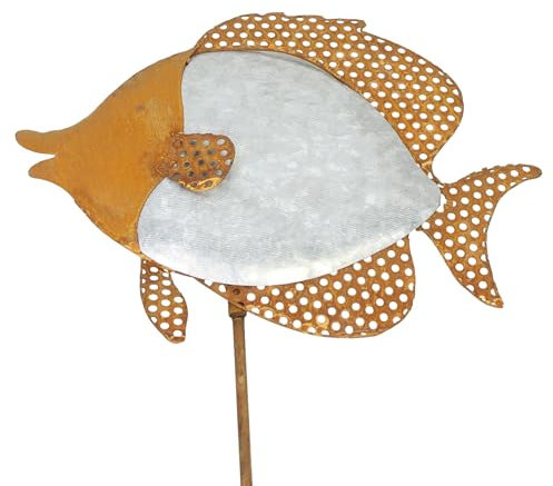 FRANK FLECHTWAREN Gartenstecker Fisch, Metall Maße: Höhe 113 cm, einfache Selbstmontage