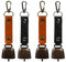 Vordpe 4 Stück Bärenglocke, Metall Kuhglocke, Anti Verlust Glocke, Integrierte Hängeschnalle, Für Outdoor-Wanderungen, Rucksack-Anhänger, Tierhalsbä