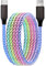 Car Carplay Cable for iPhone 15 16 Pro Max/Plus, 5ft RGB Light Up USB A to Type C Charger Cable LED Colorful Gradual USB C Fast Charging Cord for iPhone, iPad Pro/Air/Mini, Samsung, HTC, LG More
