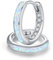 ZIPPICE Weiß Opal Ohrringe Damen Creolen Silber 925 Klein Zirkon Ohrringe Opal Schmuck Geschenke für Damen Frauen Ehefrau