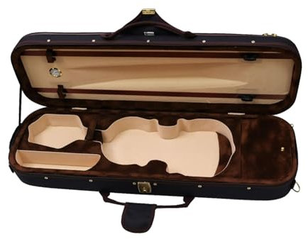 kowaku Custodia rigida per violino 4/4 di dimensioni standard, borsa per il trasporto, assorbimento degli urti, custodia rigida per violino oblunga, per