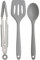 Wiltshire Silicone Mini Kitchen Tongs, Turner & Spoon Set of 3, Stainless Steel, Heat-Resistant, Non-Stick, Non-Scratch, Pebble Grey