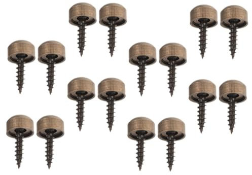 Angoily 16 Stück Dekorative Schrauben Mit Kappen Selbstschneidend Kupferfarben Schraubenabdeckung Für Spiegel Und Möbelmontage Bruchfest Einfache Installation Wohnaccessoires Veredelung