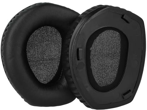 vhbw Ohrpolster kompatibel mit Sennheiser HDR 165, 175, 185, 195, 195RF Kopfhörer Headset, Schaumstoff/Kunststoff Schwarz