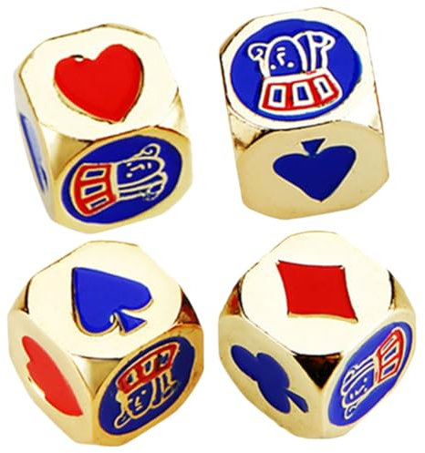 BESTonZON Metallwürfel Spielwürfel Mit Runden Ecken Und Punkten 4 Stück Partyspiel Für Kinder Und Erwachsene Haltbare Selbstgemacht Bastelwürfel Für Tischspiele Und Freizeit