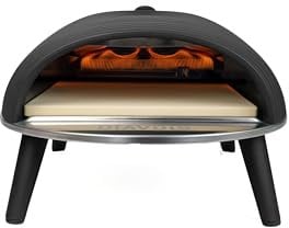 DeliVita Diavolo Four à pizza portable au gaz – Alimenté par des bouteilles de propane, butane ou de camping, accessoires inclus – pelle pliable, étui de transport, pistolet de température, régulateur