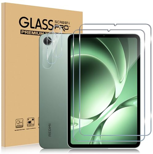 ELYCO Protector Pantalla Compatible con Xiaomi Pad Mini 8.8 Pulgadas, 2 Piezas Protectores de Pantalla + 2 Piezas Protector de Lente de Cámara, 9H Dureza Cristal Templado, Ultra HD