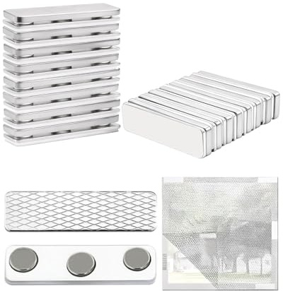 HUVZOR 16 pares de clips magnéticos para mosquiteros de ventana, imanes fuertes para mosquiteros para fijar etiquetas de nombre de mosquiteros, etiquetas de nombre magnéticas（Blanco）