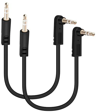 GELRHONR 3.5mm Audio Kabel 0,5 ft, TRS 1/8 Klinke auf Klinke kabel für Kopfhörer, Headsets, Lautsprecher, Laptops, Telefone, Autoradios 2er-Pack