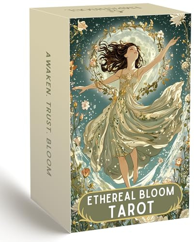 Jeu de cartes Tarot unique, 78 cartes de tarot florales avec notice, Tarot des sorcières moderne pour les débutants et les lecteurs expérimentés, outil de divination et de croissance spirituelle