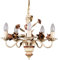 Helios Leuchten 203581 Florentiner Pendelleuchte Pendellampe | Blüten Hängelampe | Lampe Leuchte Kronleuchter Landhausstil | Deckenlampe 5 x E14