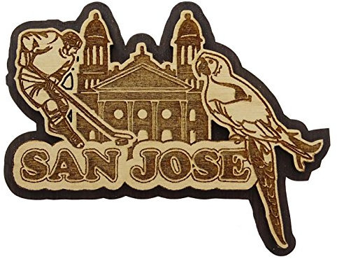 Printtoo Holz graviertes San Jose Kuhlschrankmagnete Andenken - Geschenk