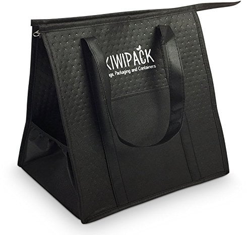 Hot Food Delivery Bag for Takeaway - Insulated Warmer Bag for Restaurants, Couriers, Picnic Cooler, Lunch, Heater and Thermal for Indian, Kebabs & Chinese. Durable & Compact for Easy Storage.