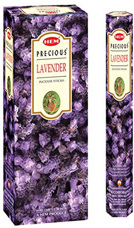 HEM Lot de 6 bâtons d'encens à la Lavande - Fabriqués à la Main en Inde - Parfum Floral - 301 g - Taille L