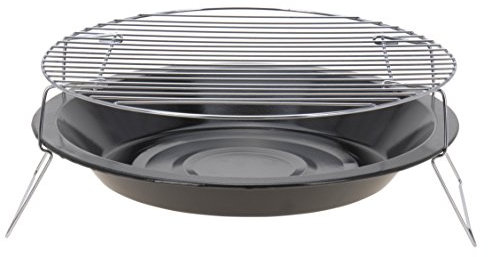 Trendkontor BBQ Mini Grill 36 cm Ø Camping Tragbarer Rundgrill