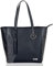 LCP Kids Wickeltasche Eco Leder Damen Handtasche Kratzfest 15 l Volumen, Schwarz