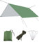 Azarxis Toldo Impermeable Ligero Lona de Tiendas de Campaña Alfombras para Vajilla de Exterior y Picnic Playa al Aire Libre (Verde)