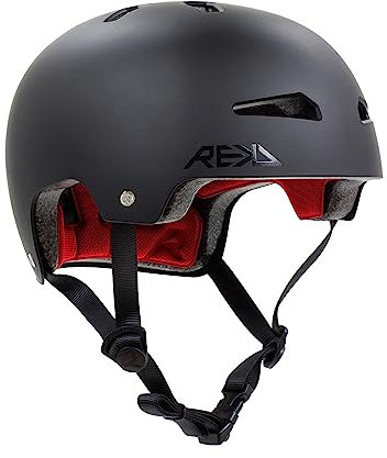 REKD Elite 2.0 Helmet Casco, Adultos Unisex, Black (Negro), 53-56 cm