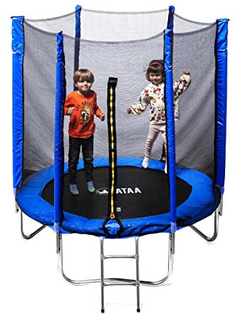 Cama elástica Infantil 185 - trampolín para niños y niñas con Red de Seguridad Ideal para Interior o Exterior (Azul)