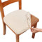 Homaxy Stretch Spandex Jacquard Esszimmerstuhl Sitzbezüge, herausnehmbarer waschbarer Anti-Staub Esszimmerstuhl Sitzkissen Hussen - 6er Set, Beige