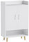 HOMCOM Schuhschrank Schuhregal Schmal mit 4 Fächern Schuhaufbewahrung für 12 Paar Schuhe, Flur und Eingangsbereich 60 x 30 x 92 cm, Weiß