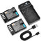 DSTE 2PCS DMW-BLF19E DMW-BLF19 Batteries pour Appareil Photo et Chargeur compatibles avec Panasonic Lumix DMC-GH3 DMC-GH3A DMC-GH3AGK DMC-GH3GK DMC-GH4