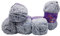 5 x 100 Gramm Himalaya Velvet Micro-Polyester Strickwolle, Babywolle samtig 500 Gramm Wolle (grau 90051)