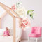PFINGSTROSE Wandtattoo Set | Aufkleber Kindergarten | Wandsticker Kinderzimmer Babyzimmer Wand Deko Rose Blumen (40 x 40 cm)