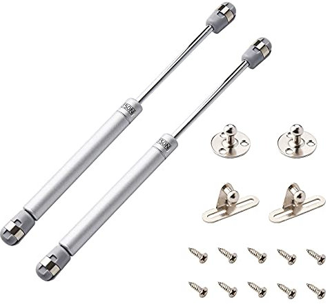 QOPAHI 150N /33lb Drop Down Hinges Soft Open Lid Support Hinge, Safety Gas Struts for Cupboards Gas Spring Gas Lift Support for Cabinet Toy Box, Pack of 2