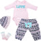 ZIYIUI Niedlich Reborn Baby kleidung geeignet für 50–55 cm Puppen Simulation Infant Doll Kleidung Reborn Baby Alle Baumwollkleidung