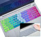 Funda para teclado Lenovo IdeaPad 5 15IIL05, IdeaPad 3i 15, Lenovo IdeaPad 3 15ADA6/17ADA6, Lenovo ThinkBook 15 G2 G3 15P, Lenovo IdeaPad Flex 5 15IIL05 2 en 1 39.6 cm, arcoíris + transparente