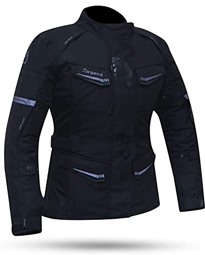 DEGEND Travel Lady | Wasserdichte Motorradjacke für Damen mit Schutzhülle für Geländemotorräder – Herausnehmbares, hochwertiges, weiches Winterfutter – Motorradbekleidung