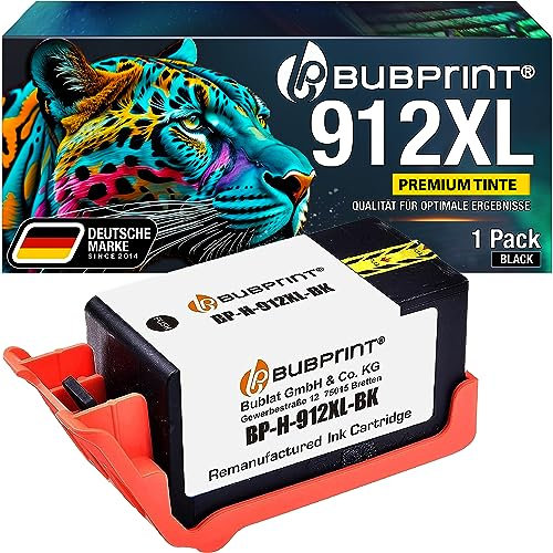 Bubprint Kompatibel Druckerpatrone als Ersatz für HP 912 XL 912XL für HP OfficeJet Pro 8010 8012 8013 8014 8015 8017 8020 8022 8023 8024 8025 Schwarz