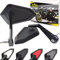 Area1 Motorrad Spiegel Lenkerendenspiegel CNC kompatibel mit MT-07 690ccm MT-07 Tracer 700 GT, Moto Cage (V54 / Schwarz)
