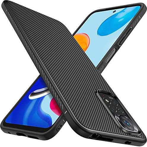 iBetterTEC Hülle Kompatibel mit Xiaomi Redmi Note 11 / 11S 4G, Ultra Thin Schutzhülle Tough Handyhülle.Nicht Kompatibel mit Xiaomi Redmi Note 11 Pro 4G/5G. Schwarz