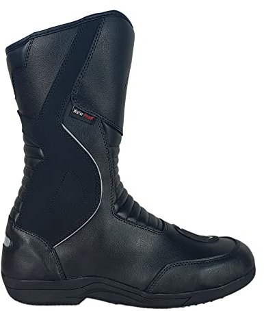 Bohmberg Viatos - Stivali da motociclista, da uomo, in vera pelle, 44 EU